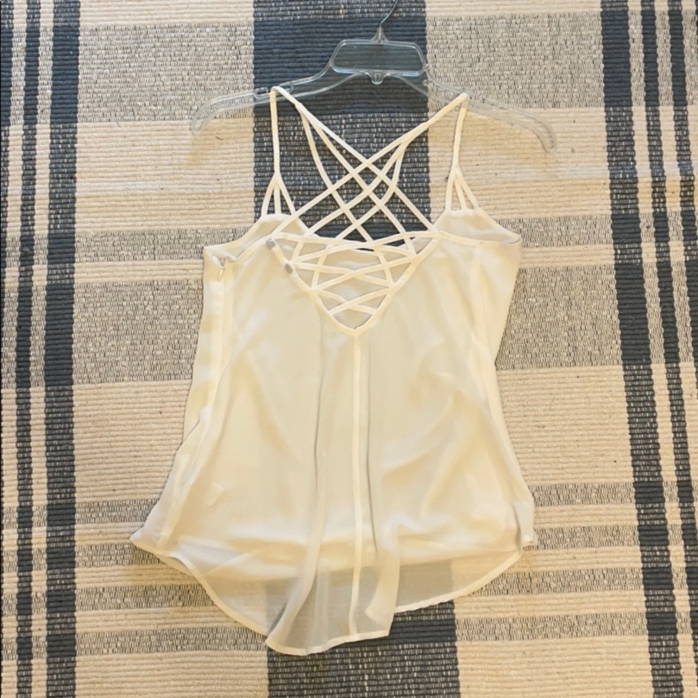 White Naked Zebra Blouse Size S